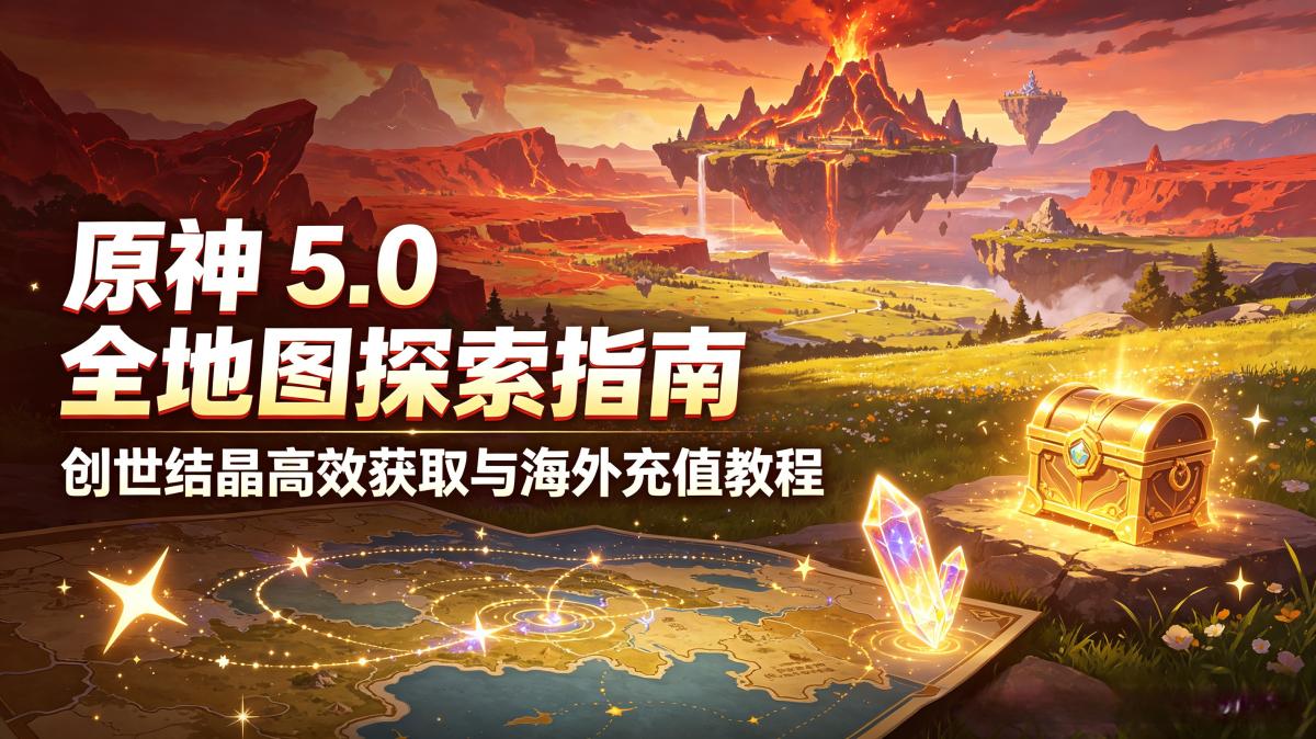 原神 5.0 版本全地图探索与创世结晶高效获取指南